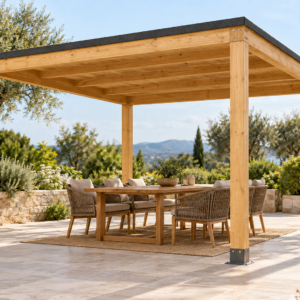 Pérgola madera 4x3 Techada | Casetiva