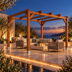 Pérgola madera 3x3 | Casetiva