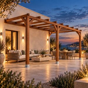 Pérgola madera 5x3 Anexada | Casetiva