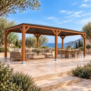 Pérgola madera 5x3 Techada | Casetiva