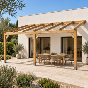 Pérgola madera 6x4 Anexada | Casetiva